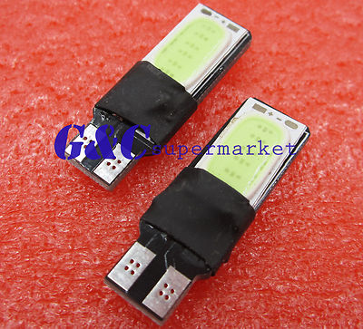5PCS 6W Bright T10 LED Auto Car Interior COB Width Wedge Bulb Light 12V Ice Blue
