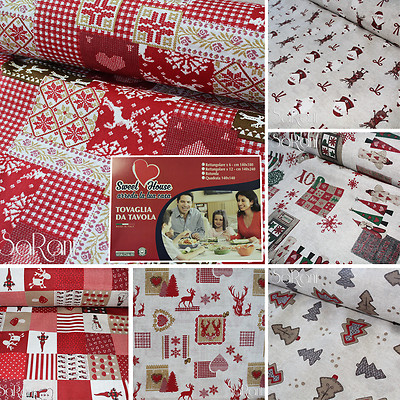 Tischdecken Tischdecke Weihnachten verschiedene Motive 4 6 12 Plätze Shabby SARANI 