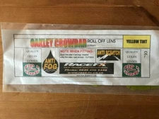 RIP N ROLL YELLOW TINT ROLL OFF REPLACEMENT LENS TO FIT OAKLEY CROWBAR GOGGLES