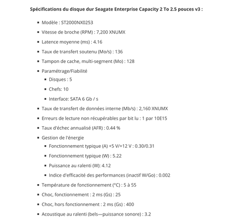 Disque dur 2''5 seagate 2to SATA III Entreprise Capacity - Photo 7/7