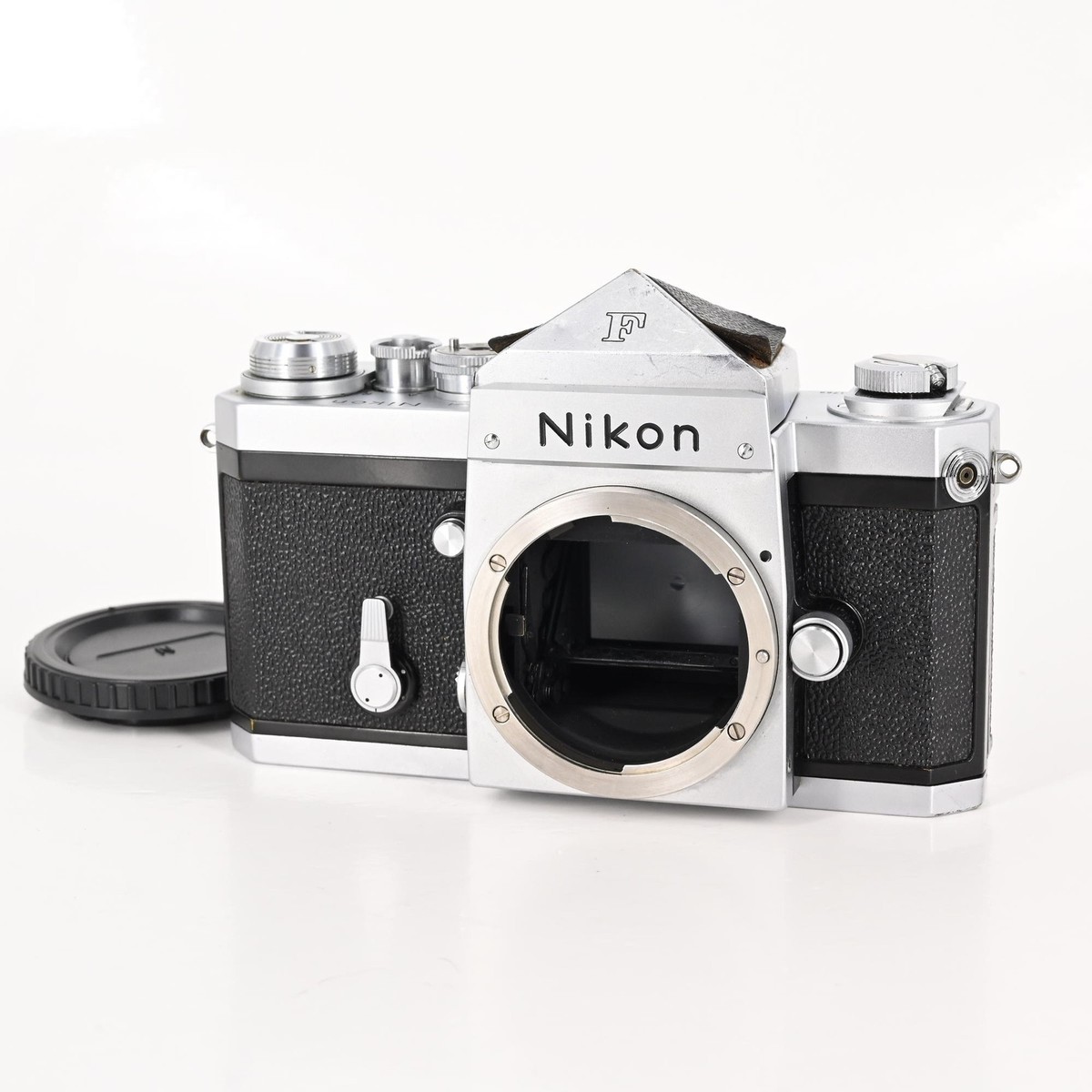 Nikon F Camera w/Standard Eye Level Prism Finder & Motor Base