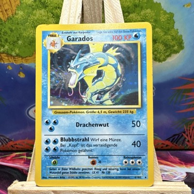 Pokémon Gyarados 6/102 Base Set Rare Holo German Card 100 HP
