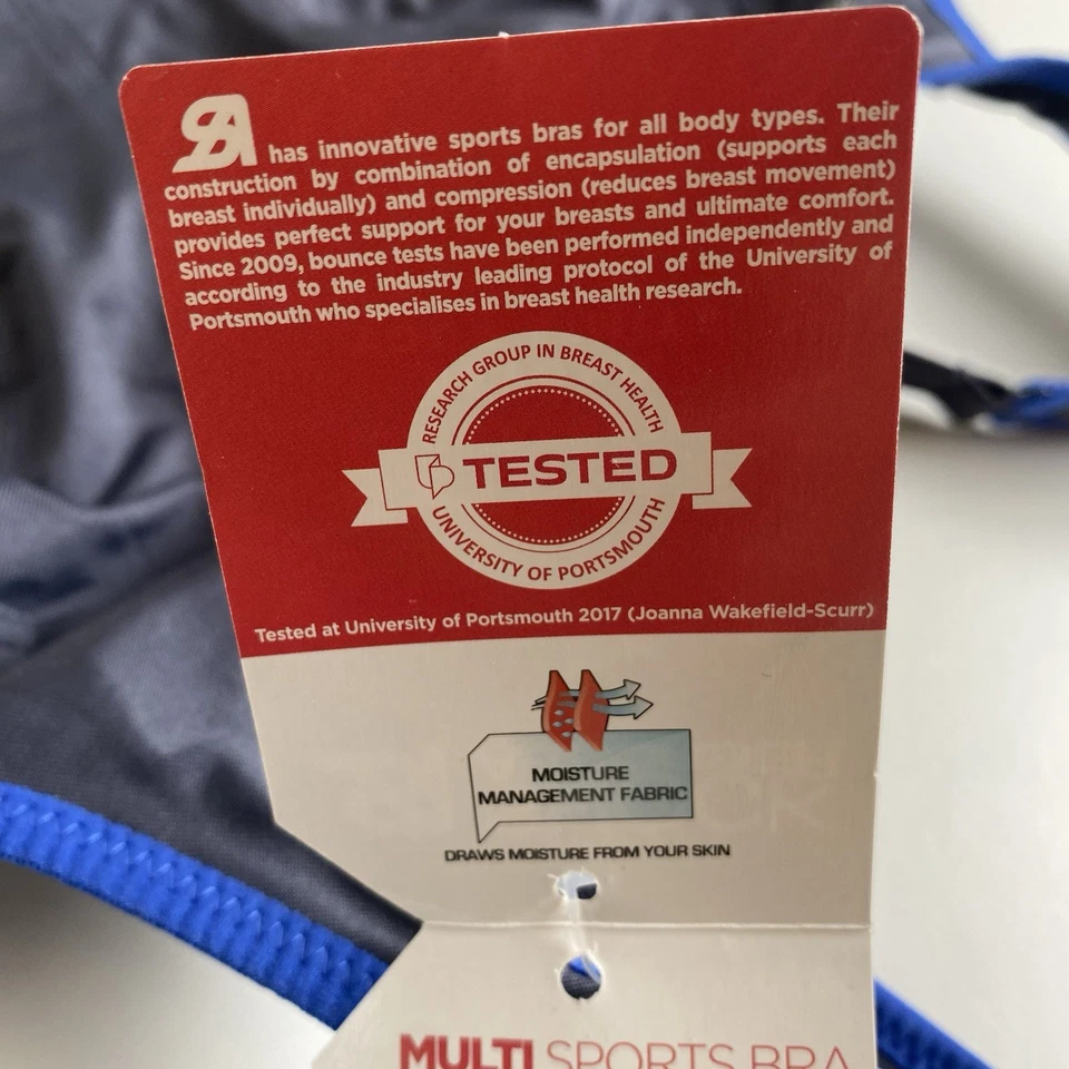 Sujetador Deportivo Amortiguador Activo Multi Gris Talla 30G Nivel 4 Soporte Máximo S4490 Foto 4 de 4