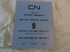 Canadian National Railroad Employee Timetable Ottawa Terminal #9  4/26/70 — photo 1