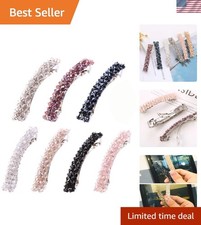 Hair Barrettes Hair Clips Crystal Rhinestone Hair Pins French Design Bridal F...