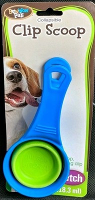 Bow Wow Pals Collapsible Clip Scoop For Dogs  1/2 cup New