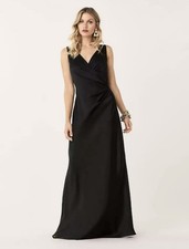 Diane von Furstenberg Sura bsatin gown long maxi sexy slinky DVF 12 NWT $648