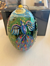 Ornamento uovo gioiello pavone Glitterazzi