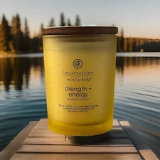 CHESAPEAKE BAY Scented Candle, Strength + Energy (Pineapple Coconut) 8.8 Oz