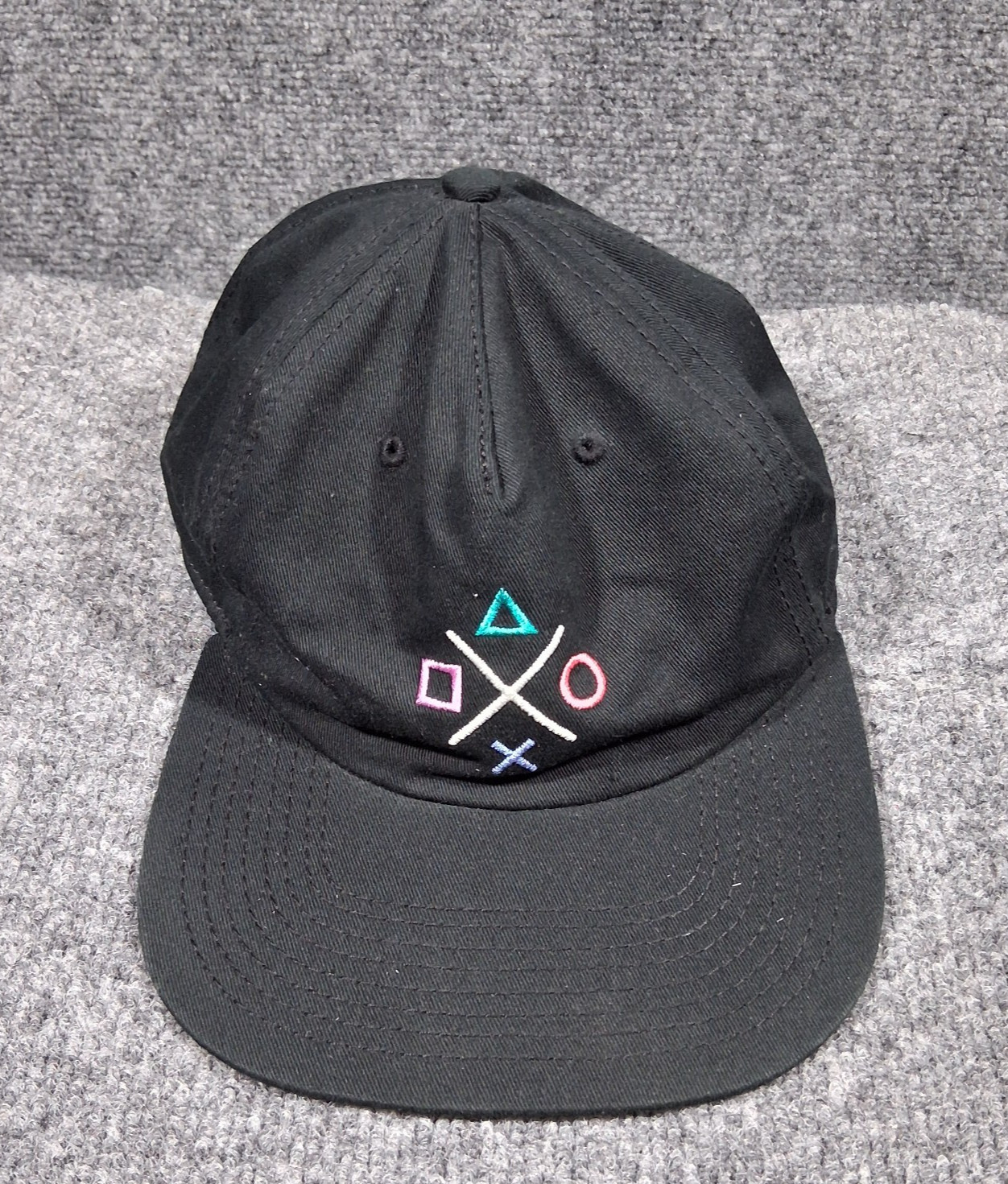 PlayStation 3D Embroidered Button Flexfit Hat Cap One Size Fits 100% Cotton
