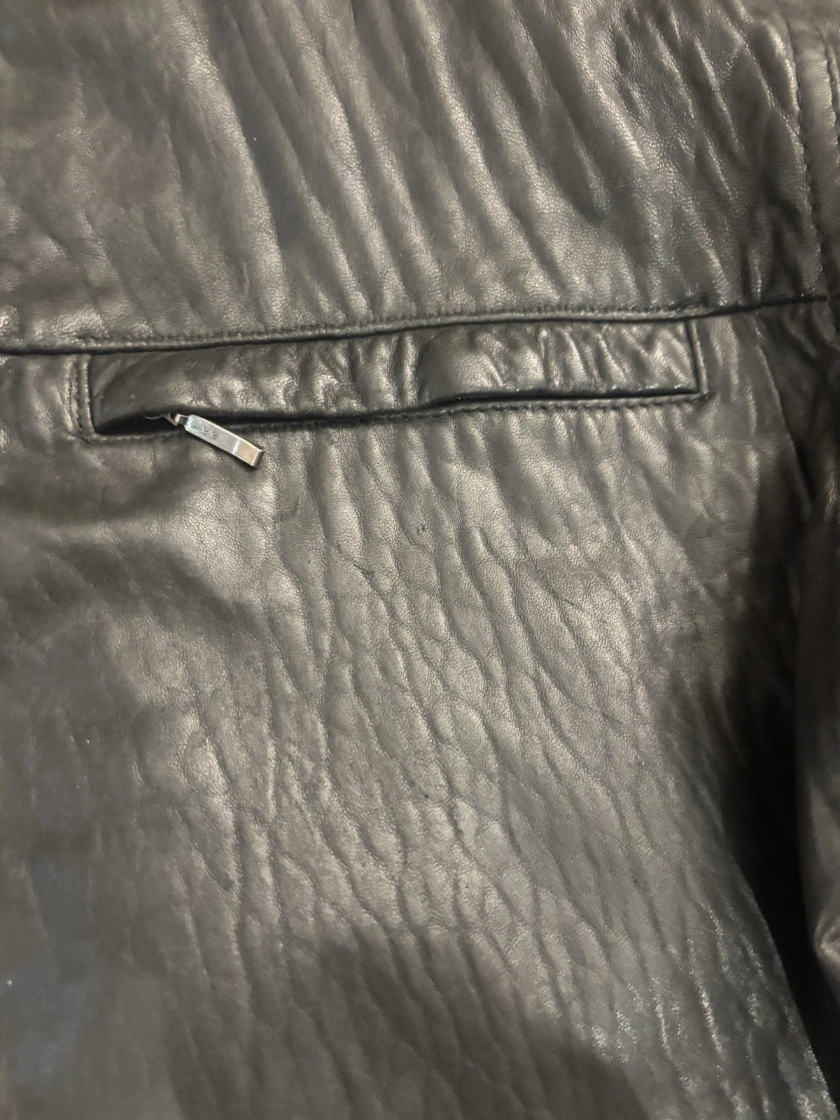 Wilsons Leather Pelle Studio Mens XXL Black Leather Jacket Removable Liner, GUC - product detail image 6