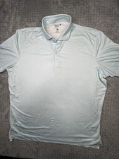 Johnnie-O Performance Polo Shirt Mens XL Blue Geometric Golf