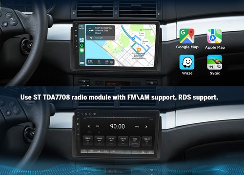 9" Android 13 6+64 Car Radio Stereo CarPlay GPS for BMW E46 3 Series 318 320 325 - Picture 18 of 29