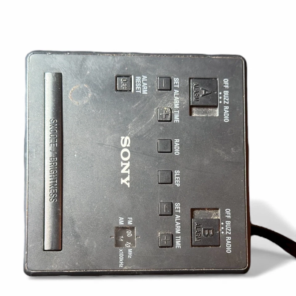Genuine SONY ICF-C1T Desktop Alarm Clock AM FM Radio Black Free Shipping! - Image 3 of 4