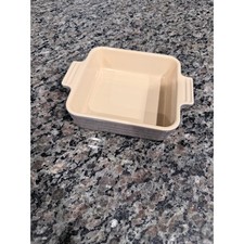 Le Creuset Square Stoneware Casserole Dish Taupe Grey 6" Baker