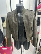 Project Men's Leather Jacket Man SizeM Green LLV1313