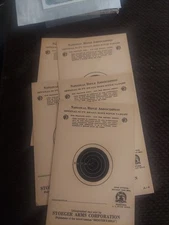 5 Vintage NRA Official 50ft Small Bore Riffle Target Cards
