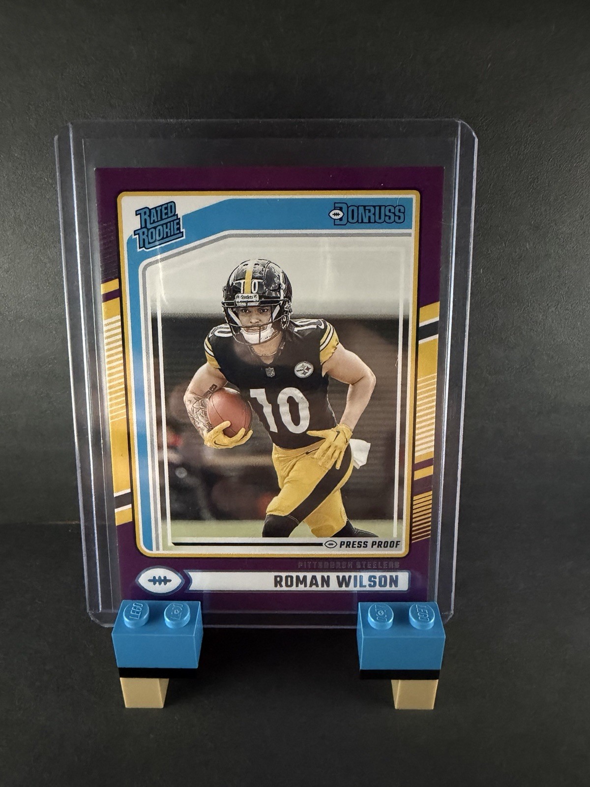 ROMAN WILSON #348 2024 PANINI DONRUSS STEELERS ROOKIE RC PURPLE