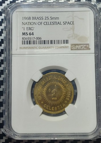 1968 Nation Of Celestial Space 1 Erg Token / Coin