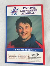 IHL 1997-98 Milwaukee Admirals Hockey Postcard #92-Fabian Joseph, Asst. Coach