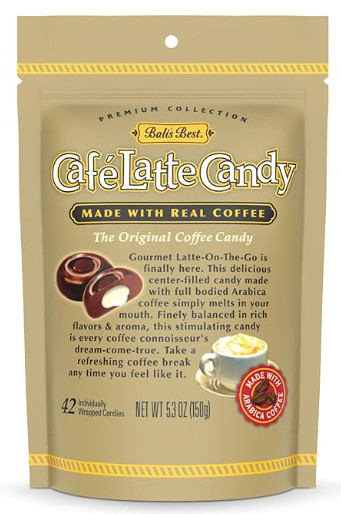 Bali's Best Cafe Latte Coffee Hard Candy, 5.3 oz