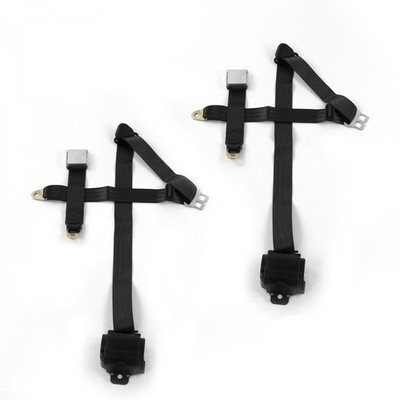 Chevy Impala 1959 - 1960 Airplane 3pt BK Retract Bucket Seat Belt Kit-2 Belts  