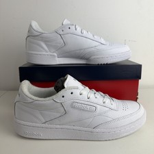 Image of Women's Reebok Club C 85 Athletic Shoes White Light Grey Size UK 6  New