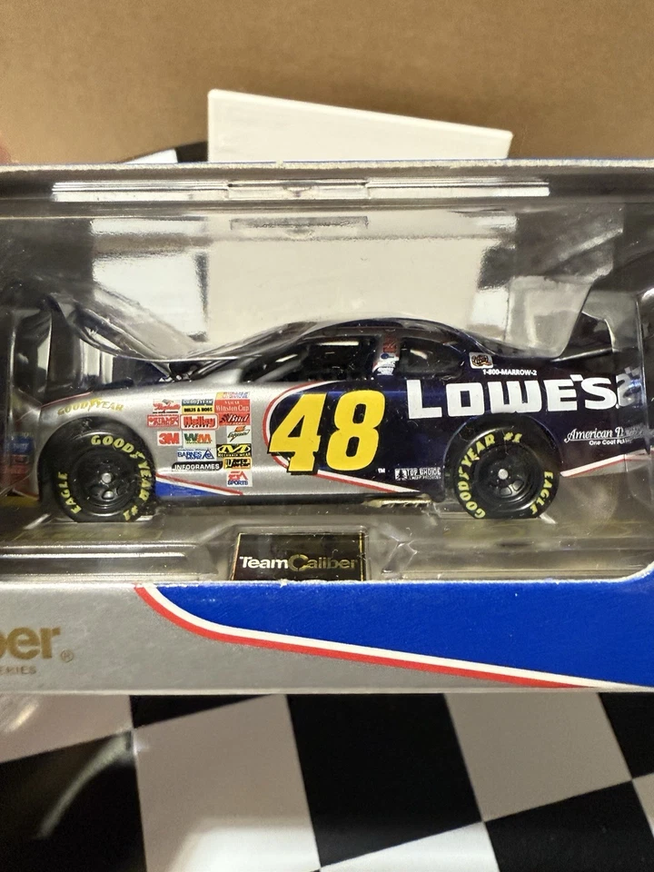 RARE* Jimmie Johnson #48 Lowe’s 2002 BLUE CHROME 1/64 Nascar Diecast WITH CASE! - Image 2 of 4