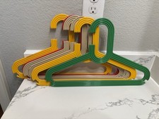 Ingrid Chicago 1970's Ribbed Plastic Hangers - Set Of 6