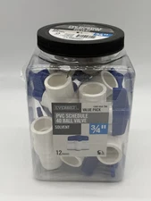 Everbilt 3/4 in. PVC Schedule 40 Slip x Slip Ball Valve 12-Pack PVCBV3412JR