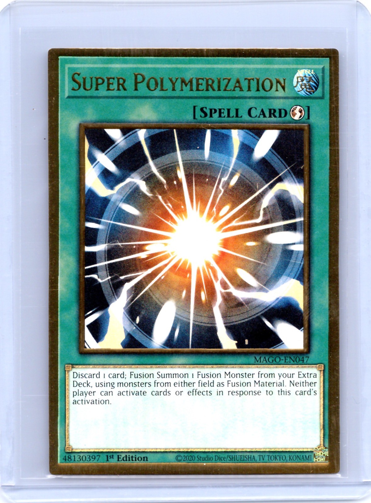 Super Polymerization 1st Edition Premium Gold Rare Maximum Gold MAGO-EN047 LP