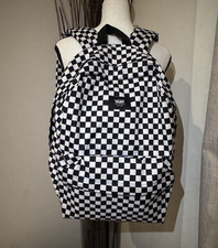 VANS Black & White Checkered Backpack, Zip Cl...