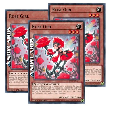 ROSE GIRL 3x   (Pink Girl)   Common   L5DD ENA11   1Ed   Yugioh!   ANDYCARDS