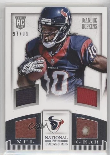 2013 National Treasures Rookie NFL Gear Materials Quad /99 DeAndre Hopkins #5 RC