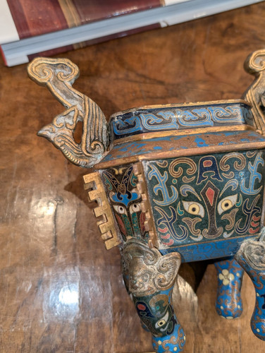 Fine Antique Chinese Cloisonne Enamel Censer - Picture 8 of 19