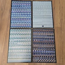 Lot of 4 Vintage 1994 ZIMA Malt Beverage Eye Teaser Magic Eye Posters