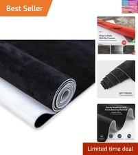 Suede Auto Headliner Fabric 120" L × 60" W with Foam Backing - Black Interior...