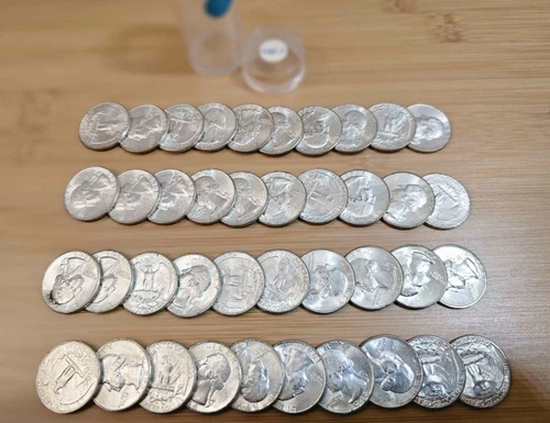 1948 D BU Silver Quarter Roll Uncirculated 40 Coins