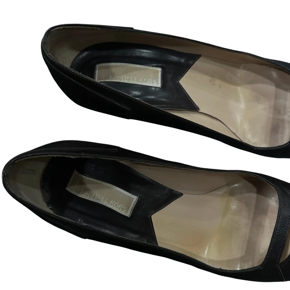 Michael Kors Women Brown Leather Pointed Toe Kitten Heel Size 8.5 Made in Italy - Image 3 of 4