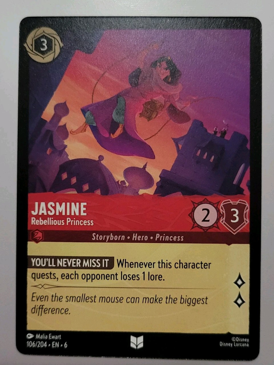 Disney Lorcana TCG - Azurite Sea: Jasmine (106/204) - Uncommon - Near Mint