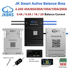 JK Smart Bms 4S-24S 40A-200A LiFePo4 Li-ion Battery 0.4A-2A Balance Bms Lot