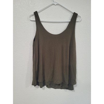 Diosa Women's Green Tank Top size L Flowy #17