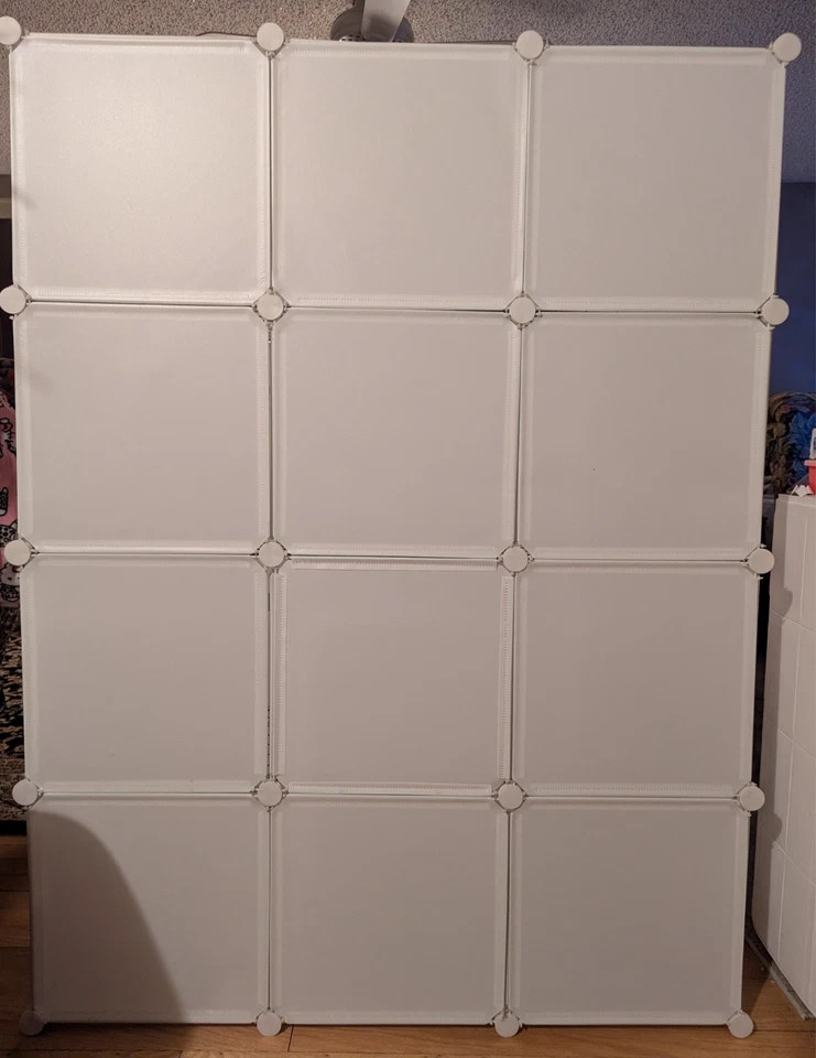 3 x 4 Cube Storage Organizer for Kids White 41.25" x 55" x 13.75" - Image 3 of 4