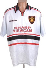 MANCHESTER UNITED 1997/1999 AWAY FOOTBALL SHIRT UMBRO SIZE XL ADULT