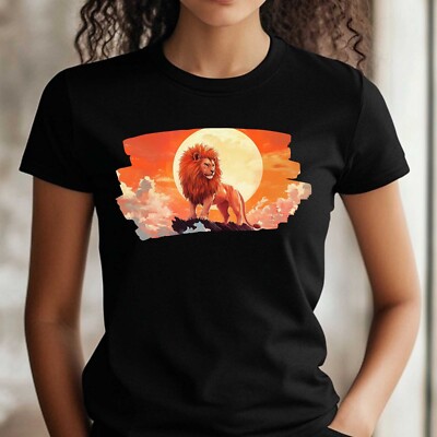 T-Shirt Frauen Löwe im Anime Style Motiv Baumwolle Größe XS bis 3XL