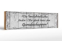 Holzschild Spruch 46X10 Cm GerüChteküChe Geredeschuppen Deko Schild