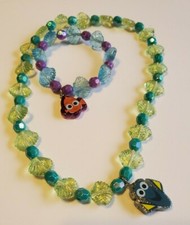 Finding Nemo  Vintage Plastic Bead Elastic Necklace  Braclet Dory Disney Pixar