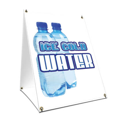 Ice Cold Water Yard Sign & Stake outdoor plastic coroplast window