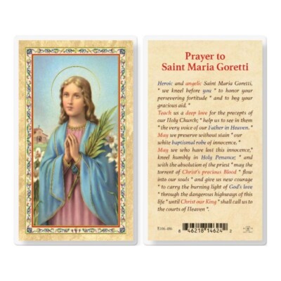 St Maria Goretti- Prayer to Saint Maria Goretti - Laminated Holy Card E106-486