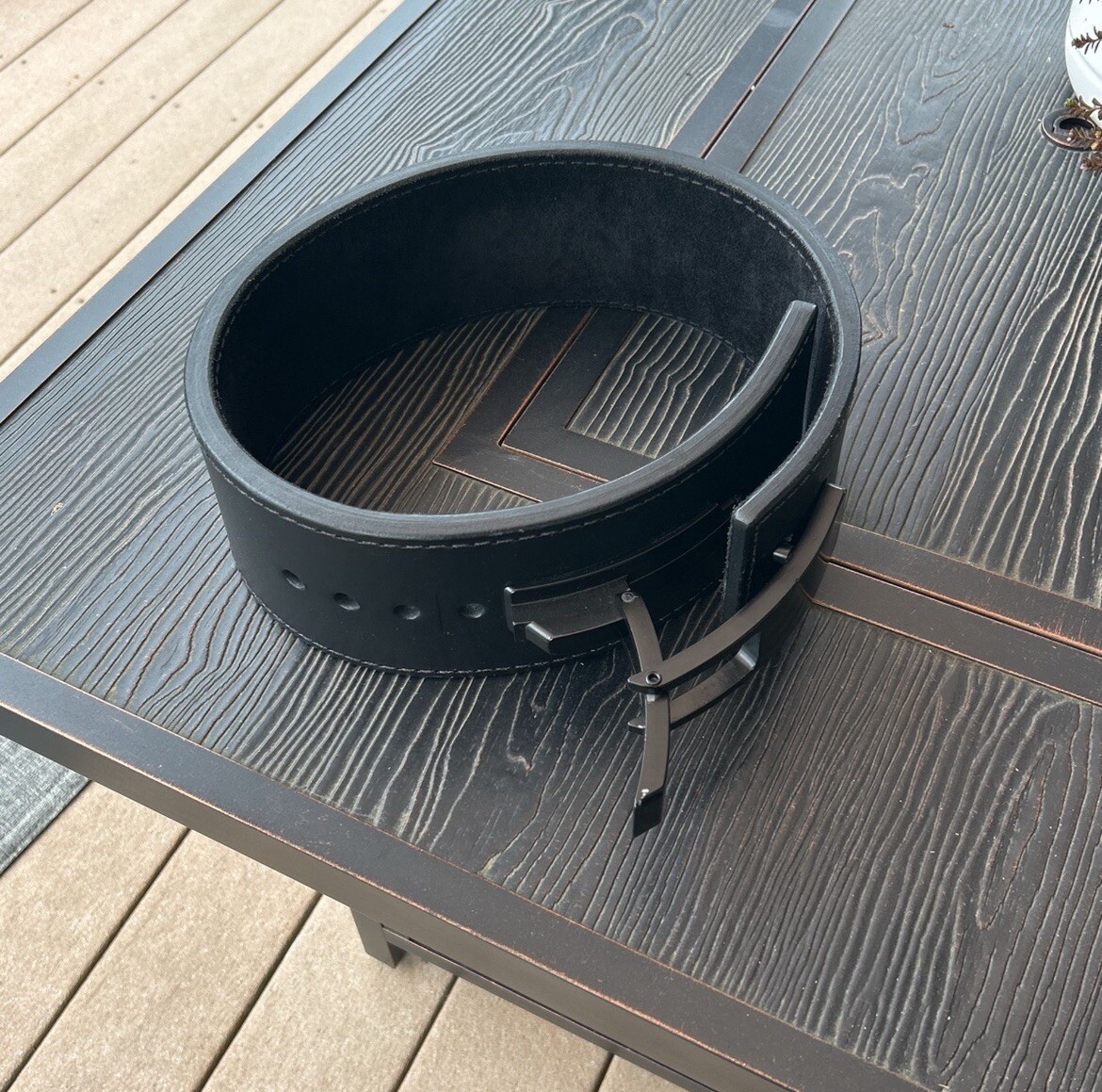 Rogue Black Leather 13mm 4” Lever Weightlifting Belt | eBay